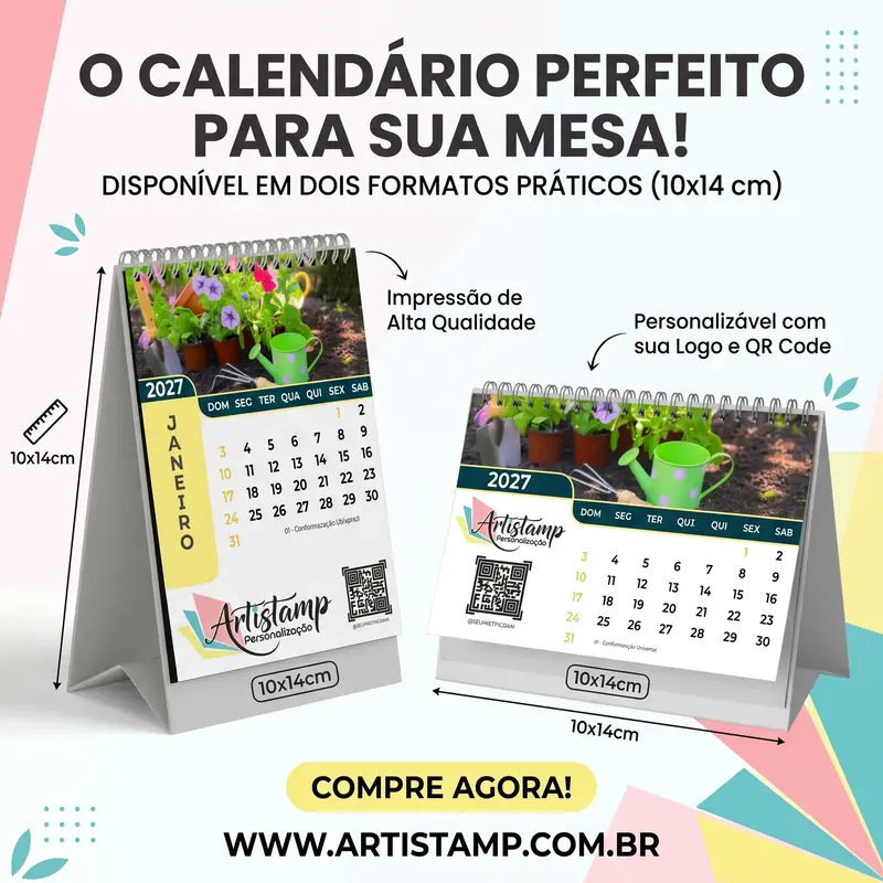 Calendario de Mesa Medio (10x14) Personalizado