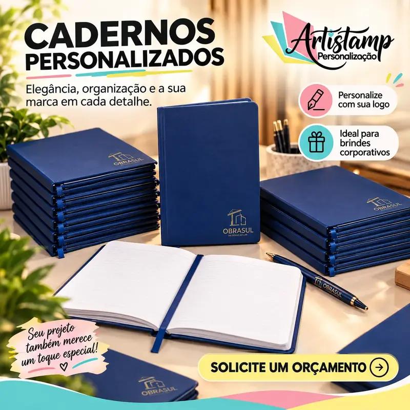 Caderno Personalizado com lombada