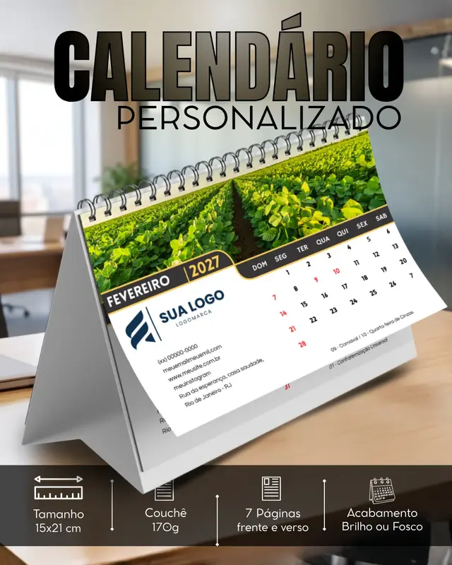 Calendario de Mesa comercial 15x21cm